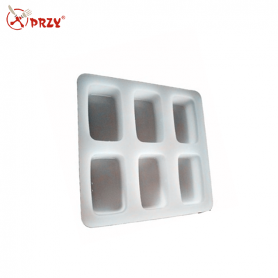 6 cavity with rectangular shape soap silicone mold