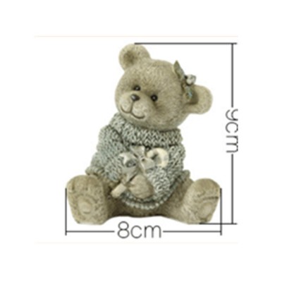 DW0094 Teddy with heart 3D mold soap silicone candle mould Soap bear molds aroma stone moulds