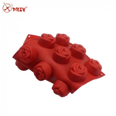 15 cavity rose flower cake mold silicone fondant mould