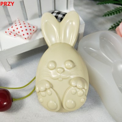 Cheaper Rabbit Soap mold silicone Animal candle molds 3D aroma stone  resin decoration silicone  Molds