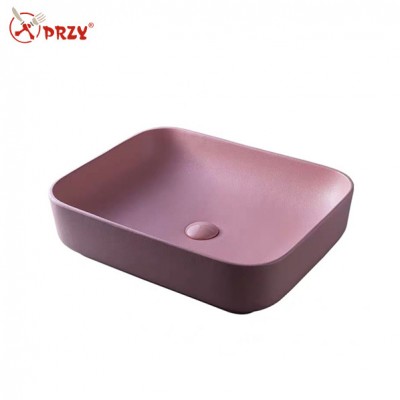 Rectangular rounded edge washbasin bathroom cement sink silicone mold