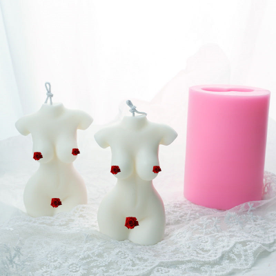 Factory price 3D Female Candle molds Silicone  Resin  Male body  Decorations handmade male body soap silica mold