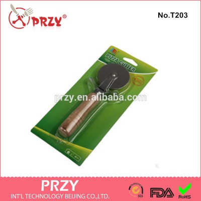 New product wholesale wood handle pizza knife/pizza hob