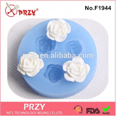 F1944 mini rose fondant silicone mold making rubber