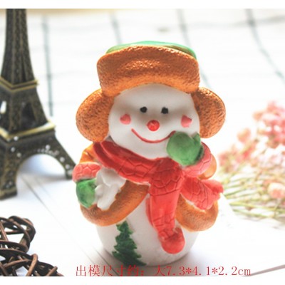 S9116 new year christmas Snowman Aroma Gypsum Decoration Handmade Soap Molds Mousse Mold Chocolate Sugar Mould soap making cake