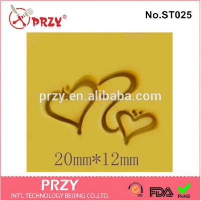 ST025 PRZY handmade diy heart to heart shape soap stamp