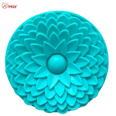 Big circle cake baking tray Molds Silicone Flower lace Ice silicone molds