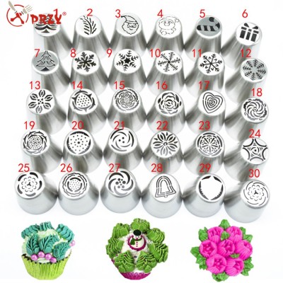 hot selling russian icing piping nozzles tips cake decorating Christmas tree Baking Pastry Tools