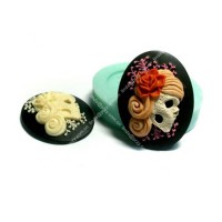 Flower skeleton Soap mould Halloween Skeleton head fondant cake molds silicone mould