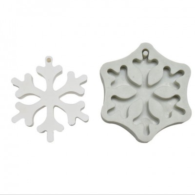 hanging holes Hexagonal snowflakes fondant cake silicone mold for Christmas  party