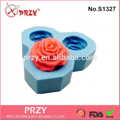 S1327 PRZY Handmade High Quaility Rose Silicone Mold for Soap