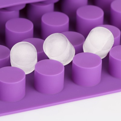 Whole Price PR364 88 holes cylinder DIY Creative small round Shape Fruit Ice Cream Maker Silicone Mold for Beer