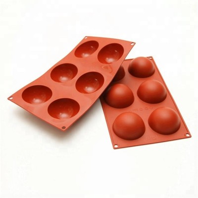 Semicircle 6cavities Cake baking mold Ice molds silicone Pudding Mould