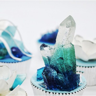 Silica gel 3D crystal icicle cake chocolate silicone candy 4 shape aroma stone pillar soap silicone moulds