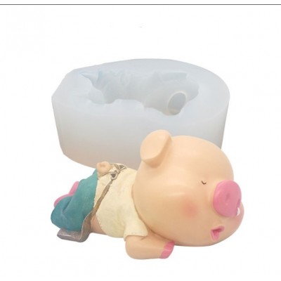 Food grade silicone animal series cute booger pig shape mold for mousse cake baking tools