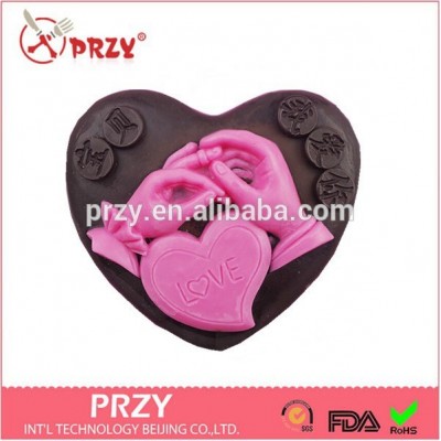 Marriage proposal with ring display Love Silicone Mold ,Cake Cookie Chocolate Decoration Baking Fondant Gift