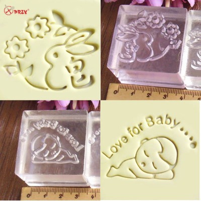 Acrylic handmade Soap decoration tool tree Stamp Transparent Soaps stamp Animal pattern soap stamps