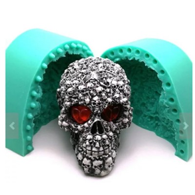 BIG  Skeleton silicone Soap molds Gypsum decoration 3D Halloween cake mold resin candle mould