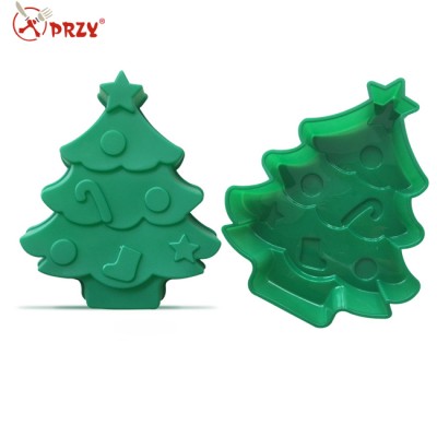 food grade kitchen baking tools christmas tree shape cake silicone mold