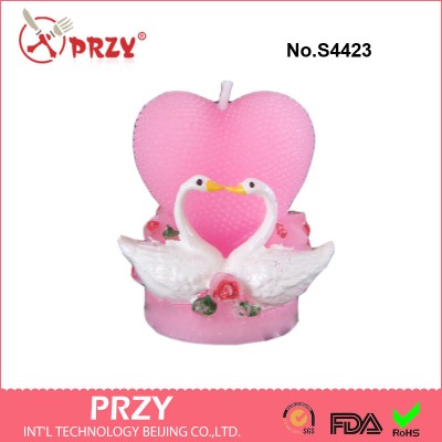 S4423 Swan silicone candle molds, Valentine candle molds, silicone candle mold wedding