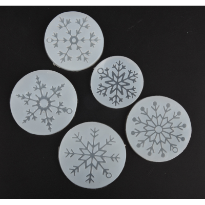 Handmade Crystal Epoxy Snowflake Pendant Silicone Mold