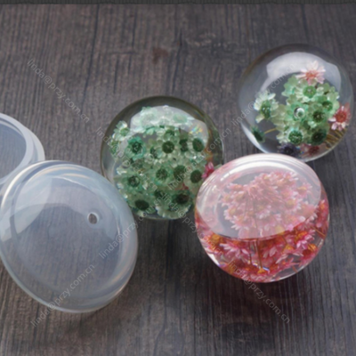 Sphere molds round dried flower Crystal Epoxy jewelry silicone mold resin ball decoration