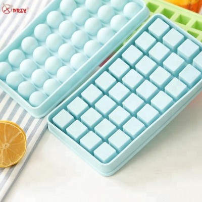 32Cavities Silicone ice Tray with lid molds spherical Ice box epoxy mold ice beads Silicone mould