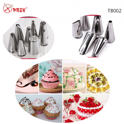 304 Stainless Steel 24 Head Cookie Torch Mounted Flower Mouth Bakeware Stainless Cake Decoration Sets