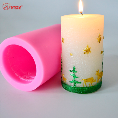 2017 new christmas tree decorative candle molds silicone christmas Santa candle mold for good sell