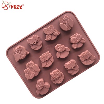 12 cavity owls silicone chocolate mold silicone barking mold food grade kitchen tools sell in Beijing