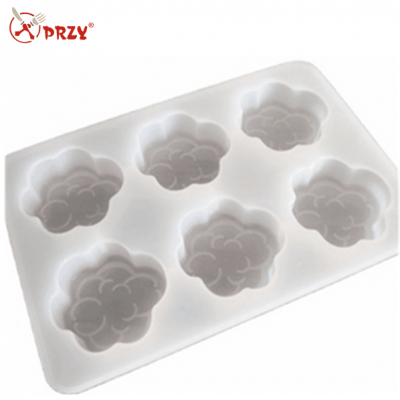 6 hole flower series silicone mould handmade soap mold