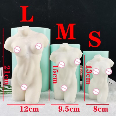 3D Small Size Female Body Human Statue Candle Resin Silicone Soap Mold Handmade Silica Gel Aroma Stone Crafts Mold