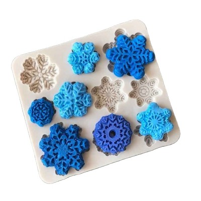 Christmas series snowflake liquid diy fondant cake baking silicone mold