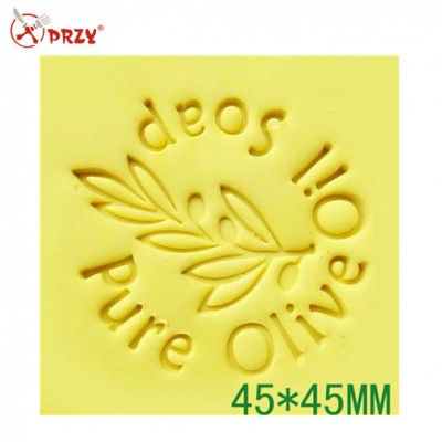 ST026 PRZY handmade diy olive oil shape soap stamp