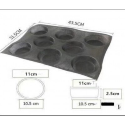 43.5*31.5cm  2.5cm height Silicone Baking Pan Bread Mold Burger bun Silicone Bakeware Cake Pan Molds